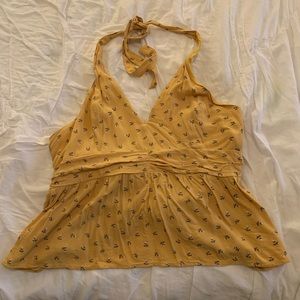 AE halter smocked babydoll top